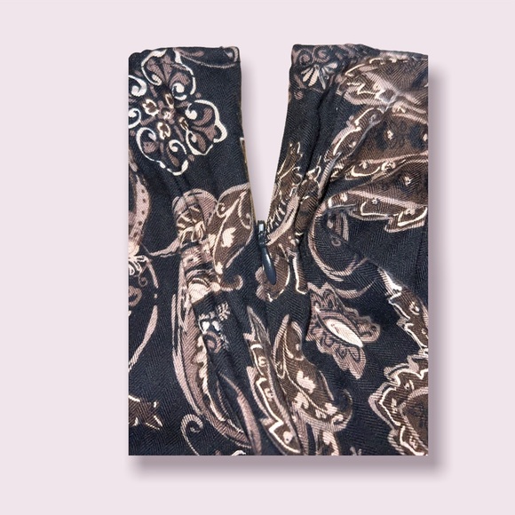 Croft&Barrow black/brown Floral long skirt size 8, medium - Picture 3 of 3